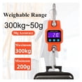 thumbnail image 3 of Balance-grue Compatible 300kg/50g Rechargeable Portable Suspendue Industrielle avec Crochet en Acier Inoxydable avec USB 4.0 BT, Très Robuste, 3 of 6