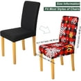 thumbnail image 2 of Christmas Chair Covers Set of 6, Red and Black Buffalo Plaid Chair Slipcovers Stretch Removable Washable Xmas Seat Protector for Christmas Holiday Kitchen Dining Room Bedroom Decors, 2 of 6