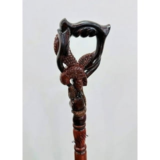 Humaira Nautical Solid Brass Lion Head Handle Wooden Walking Stick Cane  Vintage Designer Handmade