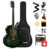 Donner Acoustic Guitar Kit for Beginner, 40'' Mini Jumbo Cutway Green, DAJ-110CG