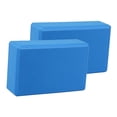 thumbnail image 2 of 2 bloques de , bloques de ejercicio, ligeros, de espuma EVA, accesorios de para gimnasio, entrenamiento, meditación, estiramientos, pilates. Azul marino, 2 of 8