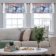 thumbnail image 4 of LALILO Kitchen Curtain Valance Surfer Shark With Typo Rod Pocket Window Curtain 52"x 18" Set of 2, 4 of 5