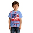 thumbnail image 4 of WEIGFI Child Toddler Boys T-Shirts Independence Day Patriotic Graphic Playwear Crew Neck Short Sleeve Relaxed Fit Outdoor Lightweight Summer Casual Daily Wear Funny Vacation Top,Light Blue,3-4 Years, 4 of 4