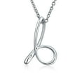 thumbnail image 2 of Bling Jewelry Womens D Script Letter Initial Pendant Necklace Silver 18 Inch, 2 of 6