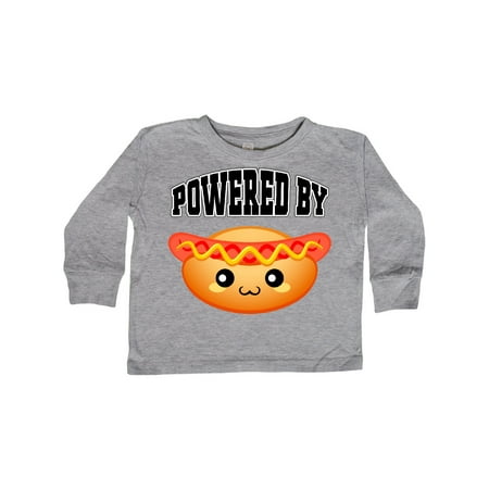

Inktastic Hot Dog Powered By Hotdogs Gift Toddler Boy or Toddler Girl Long Sleeve T-Shirt