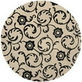 thumbnail image 4 of SAFAVIEH Soho Zahara Geometric Wool Area Rug, Beige/Black, 6' x 6' Round, 4 of 7
