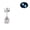 White, variant on 1Pc Women Stud Earrings Cubic Zirconia LED Female Square Luminous Stud Earrings for Party