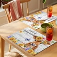 thumbnail image 4 of Spring Cow Placemats Set of 12 Summer Sunflower Botanical Vintage Place Mats Indoor Wipeable Table Mats Washable Cloth Dining Table Placemats for Kitchen Holiday Party Home Decor 13x19 Inch, 4 of 9