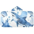 thumbnail image 2 of Shark Blue Kids Hooded Beach Towel Baby Bath Poncho Towels with Hood Absorbent 50"x23.5" for Pool Swimming, 2 of 7