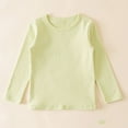 thumbnail image 6 of yocbz Girl Long Sleeve Shirts Toddler Girls Long Sleeve Shirts Kids Crewneck T-Shirts Fall Tops Tees Light Green,Size for 11-12 Years, 6 of 7