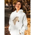 thumbnail image 2 of Zebra Profile Hoodie Women -SPIdeals Designs, Female XX-Large, 2 of 4