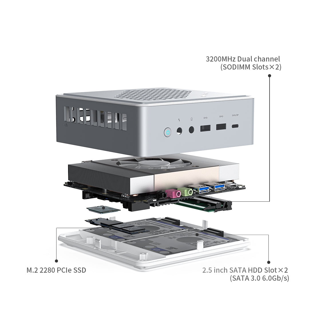 MINISFORUM EM680 AMD Ryzen 7 6800U Mini PC, 32GB RAM 512GB SSD, TF Card  Slot, 1xHDMI(4K)|2xUSB4(8K) Triple Outputs, Radeon 680M Graphics Tiny PC