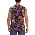 thumbnail image 4 of Fotbe Halloween Skeleton Men's Camiseta sin Mangas Estampada para Hombres, Playera Casual para Gimnasio, Entrenamiento, Playa-Small, 4 of 7