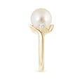 thumbnail image 3 of Angara Classic South Sea Cultured Pearl Bypass Ring in 14K Yellow Gold for Women | June Birthstone Jewelry for Her, 3 of 8
