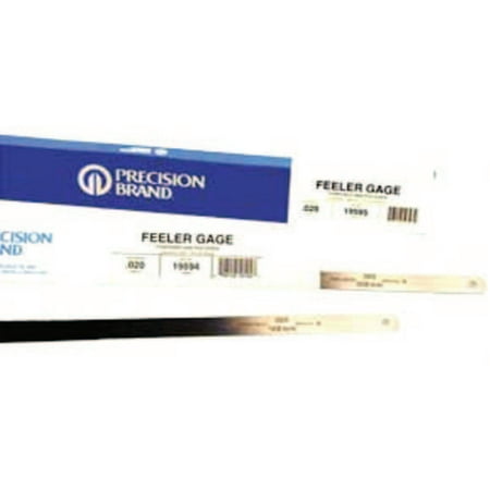 Precision Brand Flat Length Steel Feeler Gauges 0 001 in 12 in Length