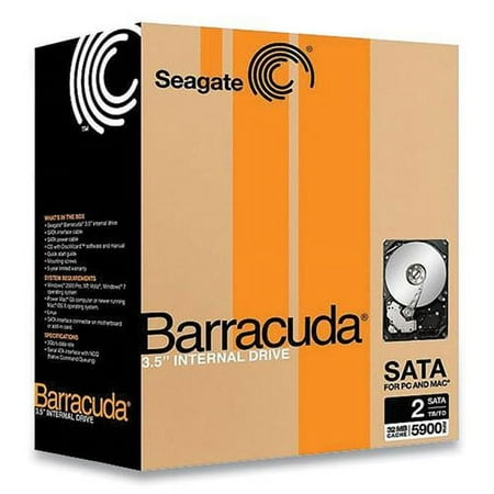 Seagate - Barracuda 2TB Internal SATA Hard Drive for Desktops