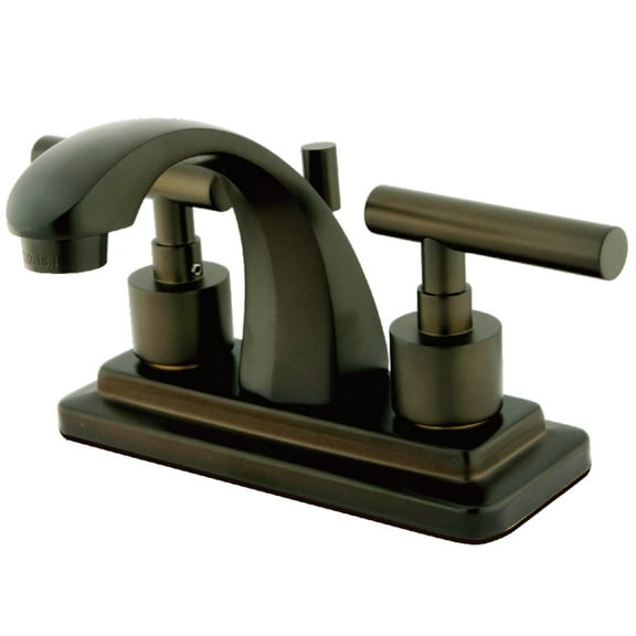 Kingston Brass Manhattan Two Handle 4" Centerset Lavatory Faucet with Brass Pop-up