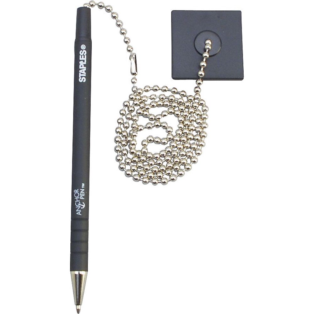 Staples Anchor Pen/Base, 24 Chain, Black Ink 31587CT