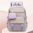 thumbnail image 2 of gcong Lightweight Ergonomic School Bookbag For Teens With Comfortable Shoulder Straps Everyday Use Light Purple, 2 of 8