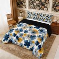 thumbnail image 3 of Manfei Watercolor Flowers Full Size Comforter Sets 3-Piece,Rustic Botanical Bedding Comforter Set,1 Comforter and 2 Pillowcases,Reversible, 3 of 6