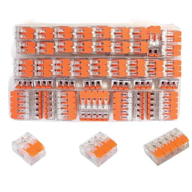 Conector reutilizable para cables trenzados, conectores de cable de palanca, cubierta transparente, resistencia a altas temperaturas, conexión rápida, compatibilidad universal para cables flexibles,