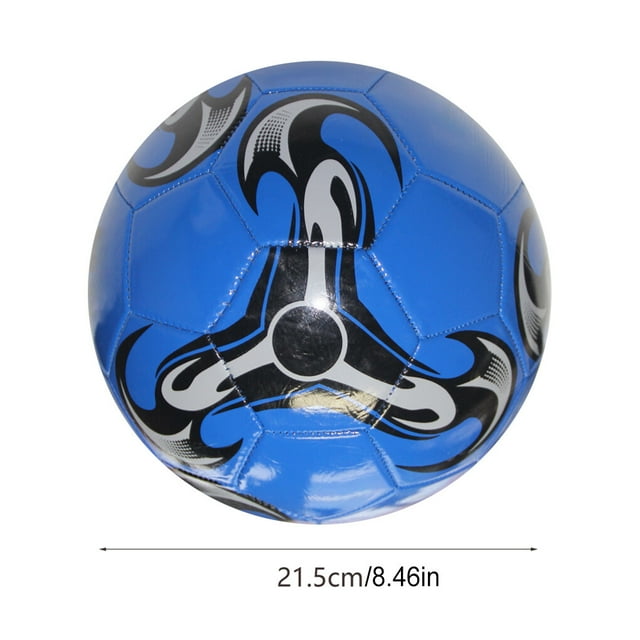 Students Football Competition Ball PU Accessory Professional Leather Machine-stitched Soccer Balls Portable Size 5 Practicing Sports Accessories Blue