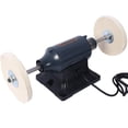 thumbnail image 3 of Olurrisa Extra long 8-Inch Electric Polisher Bench Buffer Grinder -4 Pole motor; Includes 4PCs 80Ply Thic Buffing Wheels for Polishing Metal, Jewelry, Knives, Wood, Jade,etc. CSA Certificated, 3 of 9