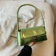 thumbnail image 5 of KEINXS Women Handbag Fashion Elegant Shiny Flap Summer Purses Armpit Bag (Olive Green), 5 of 10