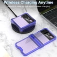 thumbnail image 6 of Designed for Galaxy Z Flip 4 Case with Hinge Protection,Samsung Flip 4 Full Cover Shockproof Slim Phone Protection Case Clear for Z Flip 4 5G(2023)-Clear Purple, 6 of 14