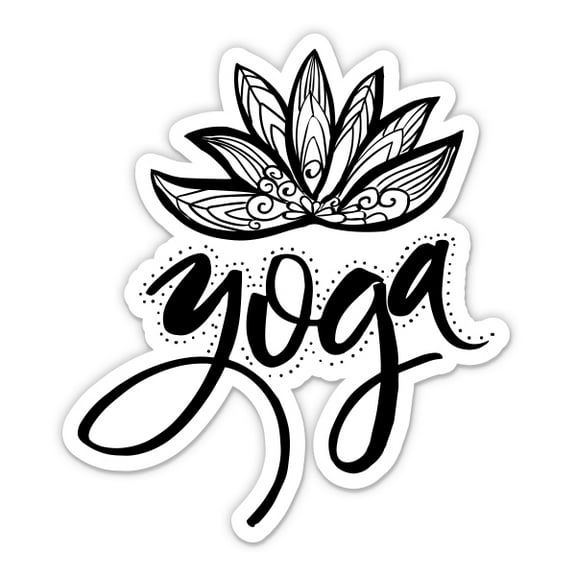 Yoga - 3" Vinyl Sticker - For Car Laptop Water Bottle Phone - Waterproof Decal