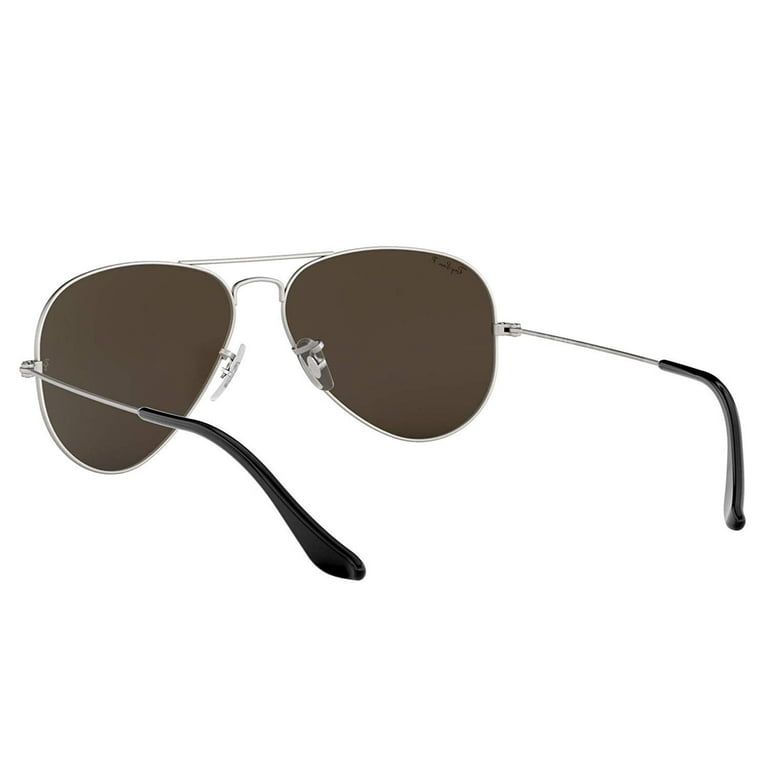 Ray-Ban AVIATOR MIRROR 58mm Silver w/ Polarized Grey Classic