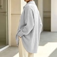 thumbnail image 6 of QIYAGBSA Soft Cardigan Sweaters for Women Ribbed Knit Button Down Lapel Collar Loose Mid Length Long Sleeve with Pockets Fall Winter Layer, 6 of 7