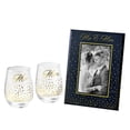 thumbnail image 4 of Mr. & Mrs. Stemless Wine Toasting Set With Glass 4" x 6" Photo Frame by Fashioncraft, 4 of 5