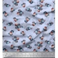 thumbnail image 1 of Soimoi Moss Georgette Fabric Blossom Night Wear Print Fabric by The Yard 42 Inch Wide, 1 of 1