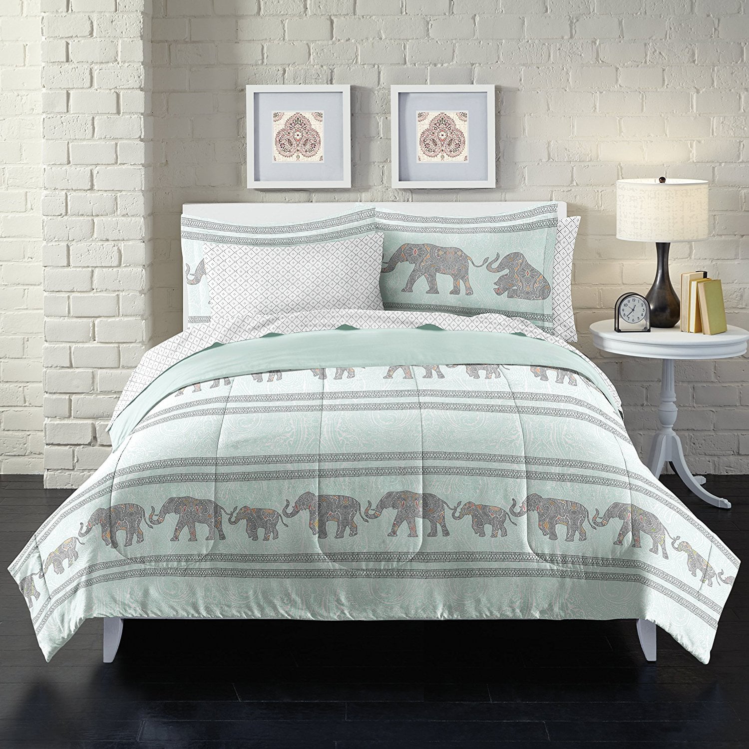 Boho Elephant Ultra Soft Microfiber Comforter Set Full Light