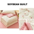 thumbnail image 5 of Qocolhg Cooling Blanket Night Sweats for Hot Sleepers, Cooling Blankets for Kids, Skin-friendly Plain Printed Washed Cotton Summer Quilt, Bedding Soft Coverlet Quilts, 39x59 inch, Pink, 5 of 6