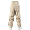 thumbnail image 5 of Xfvqtps Men and Women Snow Pants Snowboarding Raise Waistband Elastic Trouser Leg Warm Waterproof Windproof Winter Ski Pants Khaki, 5 of 9