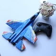 thumbnail image 3 of Control remoto Avión RC Modelo de alta velocidad Espuma Incorporado Gyro Ala fija Planeador para adultos Principiantes, Rojo 3 Baterías Azul 3 Baterías, 3 of 9