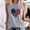 Gray tank tops, variant on Wycnly Summer Tank Tops Leopard Heart Striped Print Round Neck Sleeveless T Shirts for Women 4th July Fashion Independence Day Graphics Loose Vest Blouses White xxl Under $5
