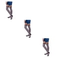 thumbnail image 2 of Medias pantimedias Qarigey sin costuras Calcetines largos divertidos Rayas arcoíris Tipo 6, 2 of 6