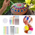 thumbnail image 2 of Pattern Dotting Tools Set Stone Painting Kit Pen Brushes Stencil Drawing Art, 2 of 6