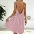 thumbnail image 5 of Women's Boho Maxi Dress Open Backless Flowy Linen Long Dresses Summer Vacation Sun Dress Pink XL, 5 of 7
