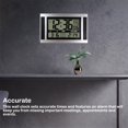 thumbnail image 4 of Speravity Reloj de pared digital LCD Gran número Alarma Relojes de escritorio Termómetro de campana de estilo moderno preciso para oficina en Artesanía Grano de madera oscura, 4 of 6