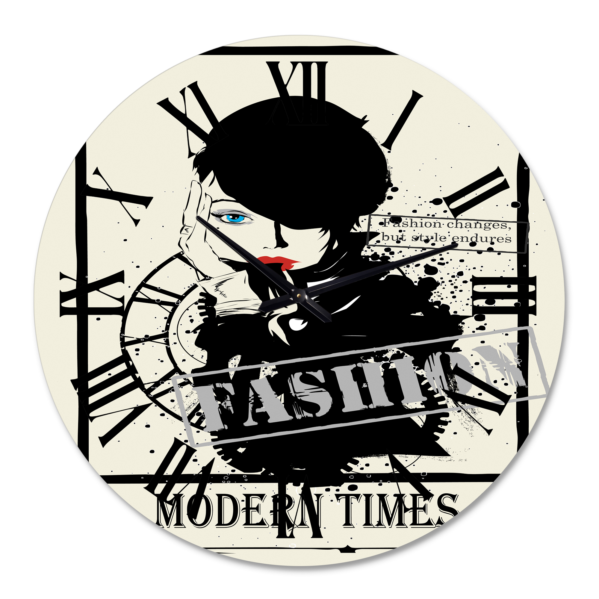 Designart 1 in Vintage Wall Clock