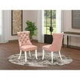 thumbnail image 2 of East West Furniture Parson Chairs - Beige Red faux leather Upholstered, Set of 2, 2 of 6