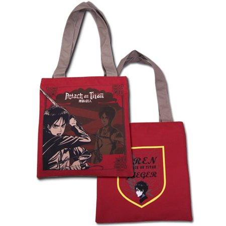 Tote Bag - Attack on Titan - New Eren Red Anime Licensed ge82273 ...