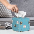 thumbnail image 6 of Yiaed Cat Fish Print Tissue Box Cover, PU Leather Decorative Organizer for Tabletop, Bathroom, Car, Office Creative Decorative, 6 of 7