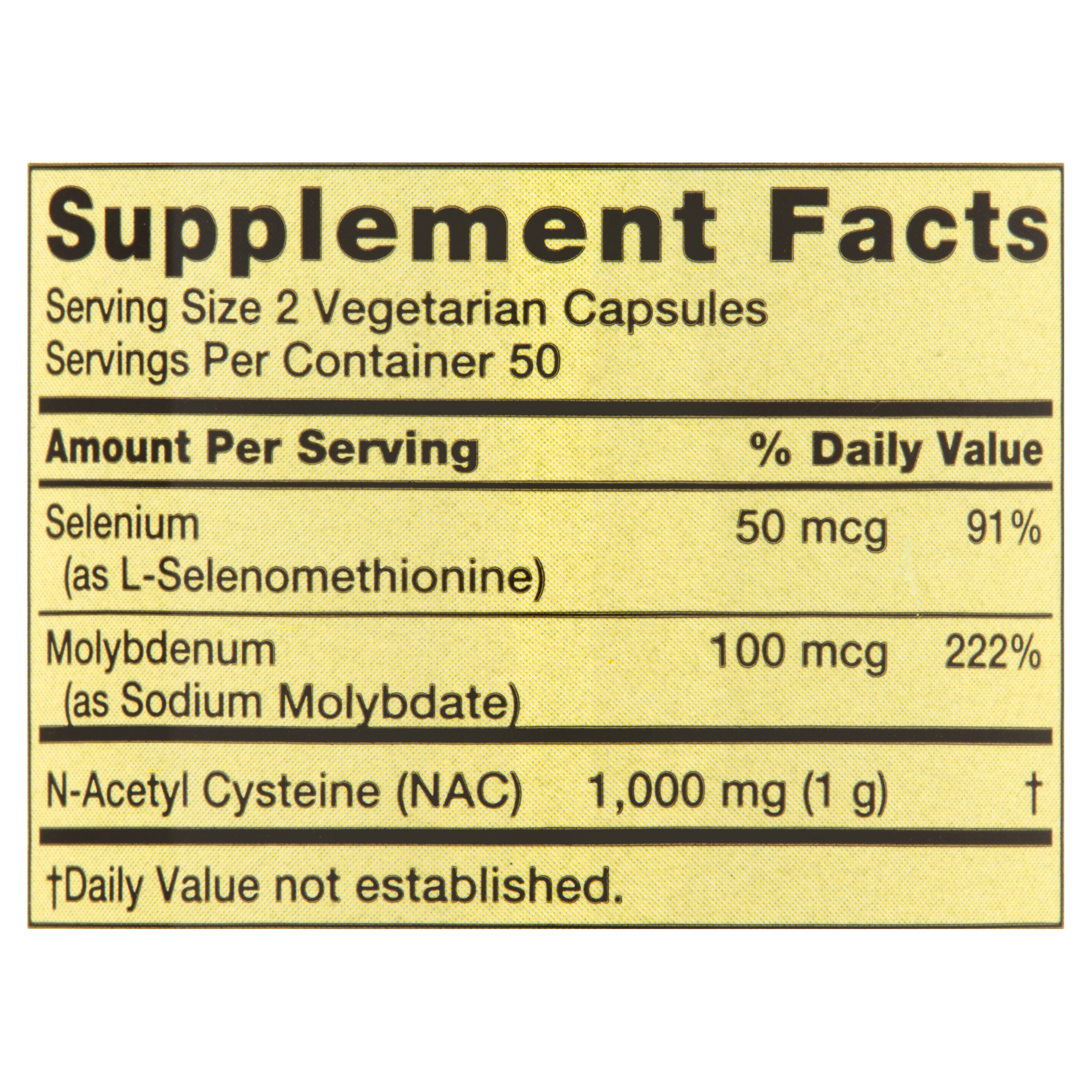 Spring Valley NAC Vegetarian Capsules Dietary Supplement, 1000mg, 100 Count - image 2 of 9