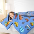 thumbnail image 4 of Manfei Cartoon Car Plane Boy Girl 3 Pieces Queen Comforter Set,Construction Vehicles Ultra Soft Bedding Sets,Transportation Theme Bedding Comforter Set Breathable,Ultra Soft Home Decor,Reversible, 4 of 8