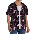 thumbnail image 2 of Kdxio Men's Hawaiian Shirt for Men Short Sleeve Shirt Breast Cancer Awareness3 Summer Casual Holiday Beach Button Down T-Shirts, 2 of 5